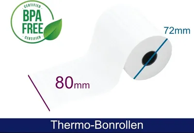 Produktbild von Thermorolle - 80 72 12.7 (B/D(max.)/K) weiss, 48g, 80m