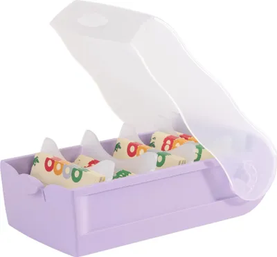 Produktbild von HAN Karteibox CROCO transluzent quer inkl. 100 Karten pastelllila DIN A7