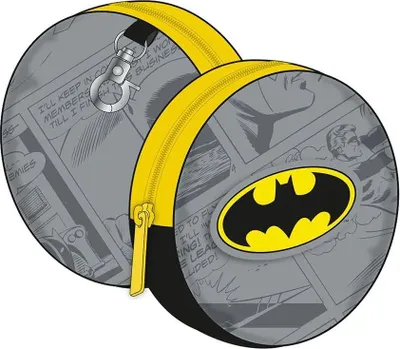 Imagen del producto de Cartera Batman, 9x9x2 cm, color gris. Color: gris. Talla única