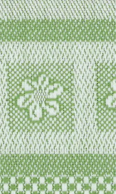 Productafbeelding van Keukenvaatdoek met jacquardmotief "Fleur", voorzien van een geborduurde rand in Aida-steek voor kruissteek, 50x70 cm, artikelnummer 7575505, lichtgroen