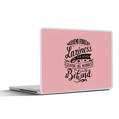 Produktbild von MuchoWow® Laptop Aufkleber Sticker Cover Sommer - Zitat - Rosa 30x22 cm - Laptop-Sticker