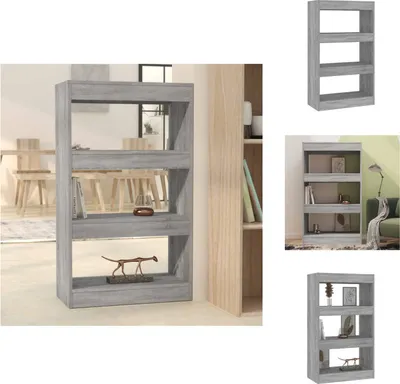 Immagine prodotto di vidaXL Libreria/divisorio Grigio Sonoma 60x30x103 cm Materiale a base di legno - Librerie e librerie