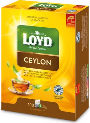Produktbild von Loyd Ceylon Schwarzer Tee 100 Teebeutel - 100% Schwarztee im Beutel 200g