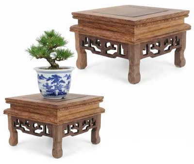 Produktbild von Solidchoice – Holzpflanzgefäßständer für Blumentöpfe und Vasen
