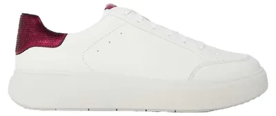 Productafbeelding van FitFlop - Vrouwen sneakers met pailletten, platte zool, model GT25881 (maat 38 EU) (wit/rood)