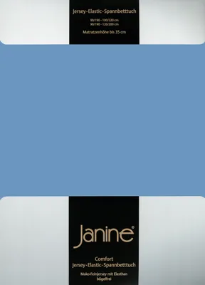 Produktbild von Janine Jersey Elastic Spannbetttuch 140x200 cm - 160x220 cm blau