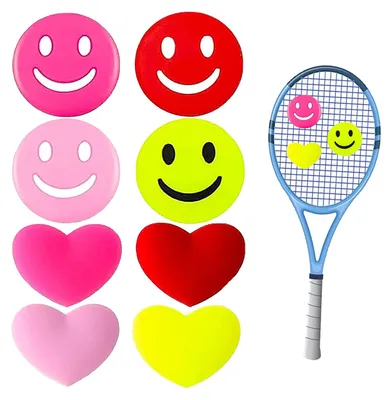Productafbeelding van Set van 8 Tennisdempers met Hartvormige Smiley
