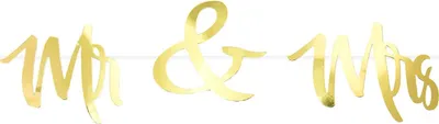 Produktbild von Oblique Unique Mr & Mrs Girlande Banner Hochzeit Feier Dekoration Hochzeitsdeko Hochzeitsgirlande - gold