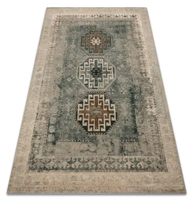 Imagen del producto de Alfombra de lana POLONIA ASHAN oriental color jadeit    verde 200x300 cm