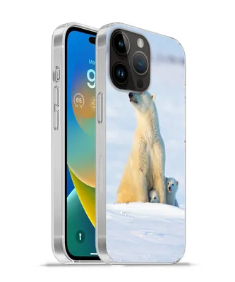 Produktbild von MuchoWow® Handyhülle Schutzhülle Hülle für Apple iPhone 14 Pro Max Eisbär - Schnee - Jungtiere Silikon Softcase Handy Hülle - Hardcover