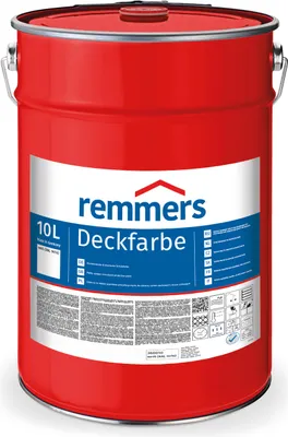 Produktbild von Remmers Deckfarbe weiß (RAL 9016) 10 l, Holzlack