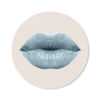 Produktbild von MuchoWow® Mauspad Mousepad Lippen - Pastell - Grau 30x30 cm - Mousepads - Maus Mat - Pad - Mausunterlage - Tischunterlage - Schreibtischmatten