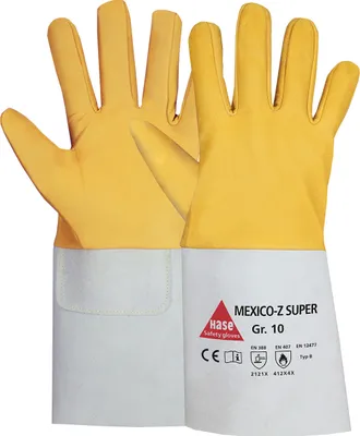 Produktbild von Hase Mexico-Z Super Handschuhe Schweißer & Hitze | gelb/natur