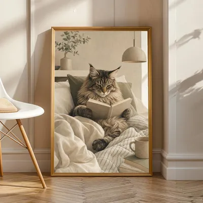 Maine-Coon-Katze, Katzenposter, Produktansicht 1