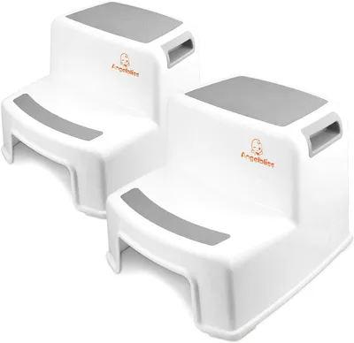 Immagine prodotto di Sgabello, a due gradini, per cucina, in plastica, bianco