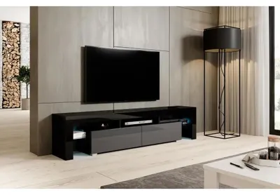 Image de Support TV Cama TORO 200 noir/gris brillant