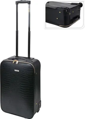 Produktbild von ProWorld Koffer Krokoprägung 28 L Schwarz