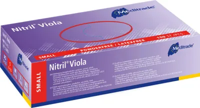 Produktbild von Meditrade - Einmalhandschuhe Nitril Violia - violett - Größe S - 100 Stück