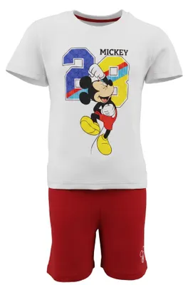 Produktbild von Disney Mickey Maus Kinder Jugend Schlafanzug Pyjama Nachtwäsche 104-128 - Grau, 104