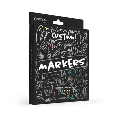 Zdjęcie produktu dla DIABLO Markery Kredowe do Fotela Diablo X-Custom | Zestaw Markerów do Rysowania po Fotelu | 8 Kolorów