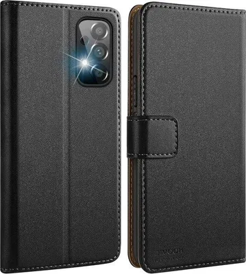 Produktbild von Lederen Hoesje für Samsung Galaxy A53 - Magflip Case Schwarz