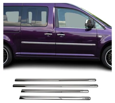 Image de Garniture Baguette de porte latérale pour VW Caddy 2003-2015 chromé inox 4Pcs, Image générée par une IA