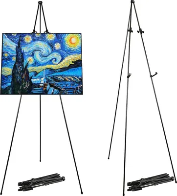 Produktbild von Verstellbare Staffelei 160 cm faltbar - Metallstaffelei für Hochzeitsschild-Präsentationen - Kunstdisplays