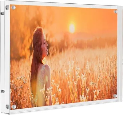 Productafbeelding van Unyqoos® Acrylfotoramen 15 x 20 cm – dubbelzijdig magnetisch, zeer transparant, 12 mm + 12 mm, zonder lijst en vrijstaand
