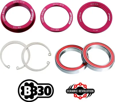 Produktbild von FSA Innenlager MTB BB30 68/73 Ø 30 mm Rot - leichtgängiges Tretlager für BB30...