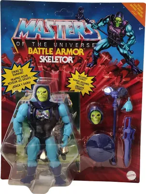 Produktbild von Mattel GVL77 Masters of the Universe Origins Skeletor deluxe akční figurka se zbraněmi a doplňky + komiksová knížka