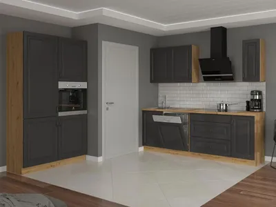 Obrázok produktu pre Kuchynská linka 230/120 cm FRYZIA 2 - dub artisan / grafitová