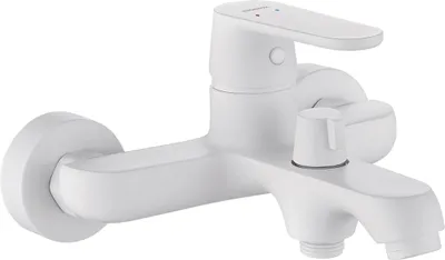 Produktbild von BADLAND Badewannenarmatur Wasserhahn DIMA Wannenarmatur für Badezimmer in Weiß