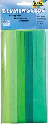 Produktbild von folia Seidenpapier (B)500 x (H)700 mm 20 g/qm Mix grün 10 Blatt
