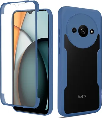 Produktbild von 360° Grad Hülle Xiaomi Redmi A3 Rundum vollschutz Integriertem Displayschutz Blau