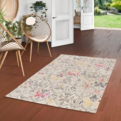 Produktbild von Designer Teppich Vintage Zoe Modern Bunt Vintage Barock, Größe:140x200 cm