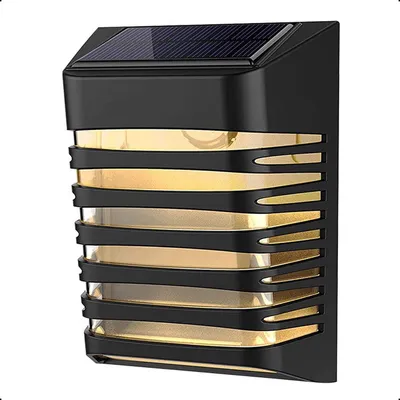 Produktbild von Goliving Solar-Gartenbeleuchtung – Wandleuchte – Solar – Warmes Licht – 9 x 5,5 x 12 cm – Schwarz