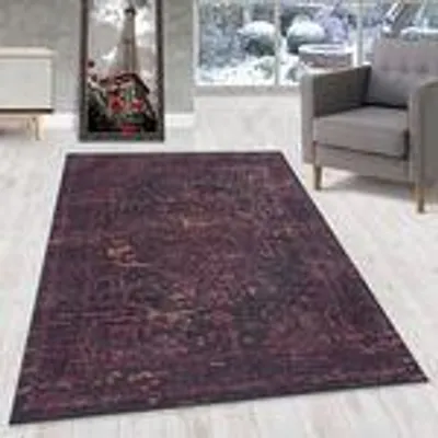 Produktbild von Homebyhome Waschbarer Teppich Wohnzimmer Kurzflor Moderner Stil Rutschfester Teppich Schlafzimmer Pflegeleicht, Grösse: 80x150 cm