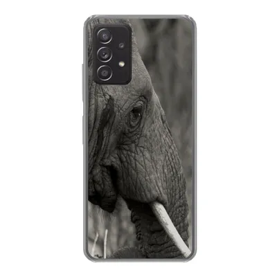 Produktbild von MuchoWow® Handyhülle Schutzhülle Hülle für Samsung galaxy a73 Elefant - Tiere - Schwarz - Weiß Silikon Softcase Handy Hülle - Handyhülle