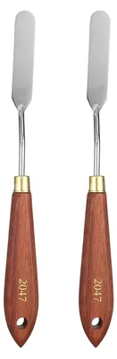 2er-Set Spachtelmesser, Edelstahl, 6,5x1,7x21,5 cm, flache Spitze
