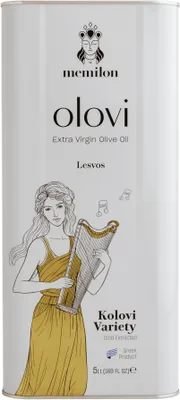 Produktbild von Memilon Olovi – Natives Olivenöl Extra 5L aus Lesbos, Griechenland | 100% Kolovi Rarität exklusiv aus Plomari | Säurearm 0,3% & Polyphenole 512 mg/kg|