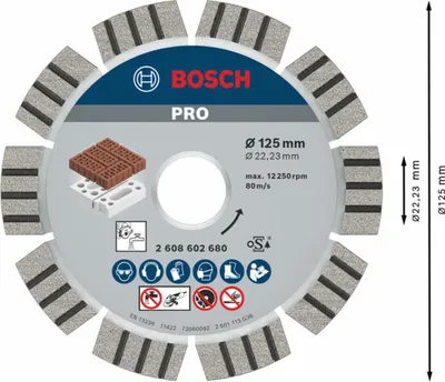 Produktbild von PRO Abrasive Diamanttrennscheibe, 125 x 22,23 mm