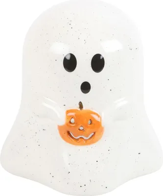 Image de Something Different - Bougeoir, Fantôme SD6167 (Taille unique) (Noir/Blanc/Orange)