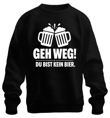 Obrázok produktu pre Odiď. Nie si tu vítaný. Zábava, pitie, párty, alkohol, chmeľ. Mikina, čierna, veľkosť 3XL