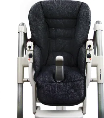 Produktbild von BAMBINIWELT Ersatzbezug, Sitzkissen, Bezug für Peg-Perego-Prima-Pappa-Diner schwarz meliert