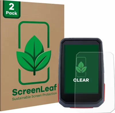 Produktbild von 2x ScreenLeaf Schutzfolie für Sigma ROX 4.0 nachhaltiger Displayschutz Display Schutz Folie Klar Transparent