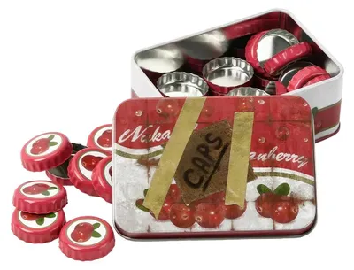 Zdjęcie produktu dla Seria Fallout Bottle Cap – Nuka Cranberry (w metalowym pudełku kolekcjonerskim)