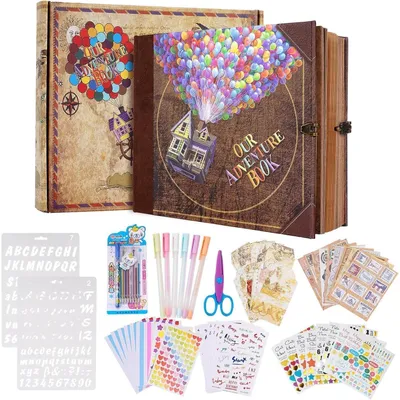Productafbeelding van Scrapbook fotoboek "Ons Avonturenboek", 146 pagina's, hardcover, 22 x 19 cm, met accessoires
