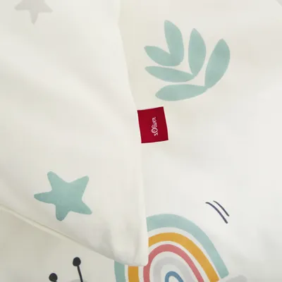 Produktbild von s.Oliver Junior Bettwäsche 135x200 cm, 40x60 cm - mehrfarbig, Satinbettwäsche mit Kindermotiven, 100 % Baumwolle