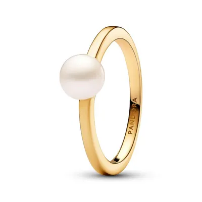 Produktbild von Vergoldeter PANDORA Timeless Ring für Damen mit Perle