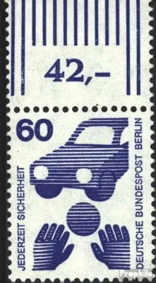 Produktbild von Briefmarken Berlin (West) 1971 Mi 409A Oberrandstück postfrisch Unfallverhütung